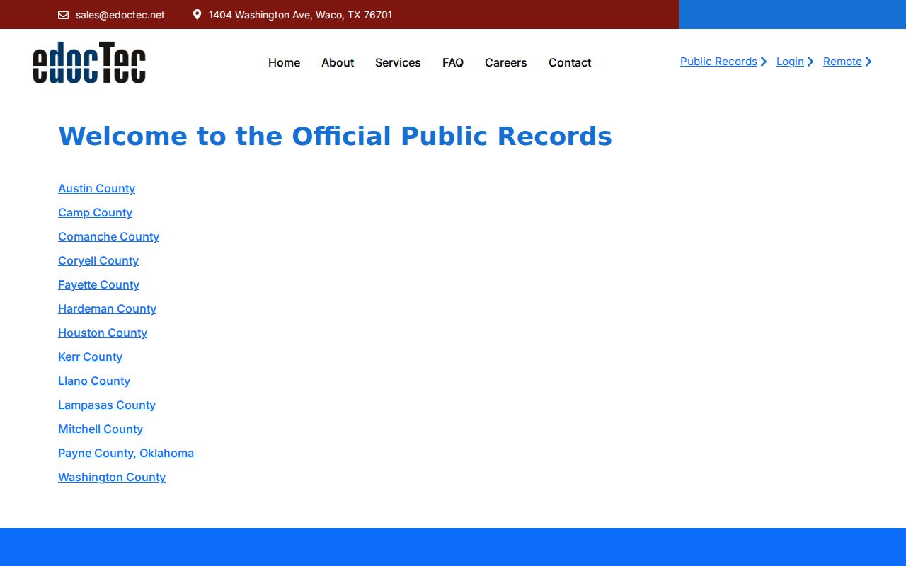 Hardeman County court disposition records eDoc Tech search